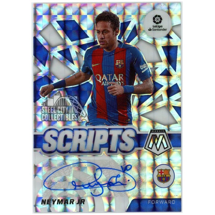 Neymar Jr 2021-22 Panini Mosaic La Liga Scripts Autograph