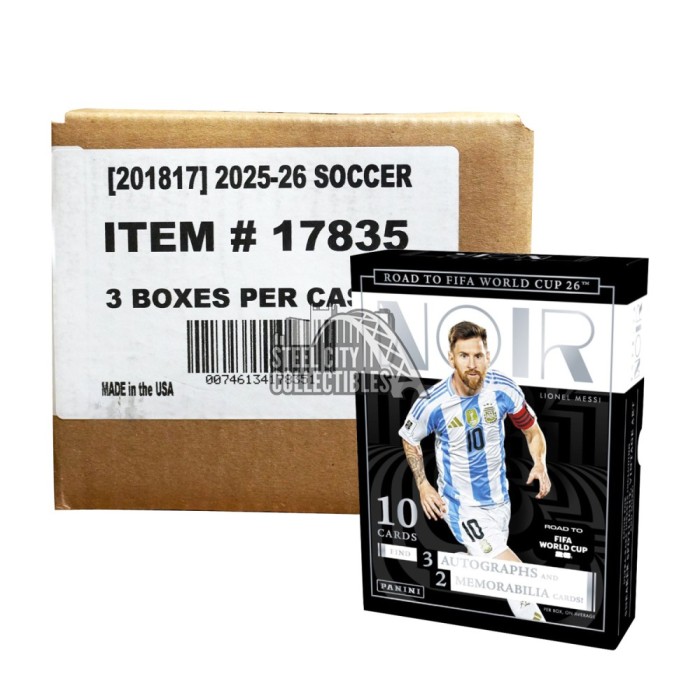 2025-26 Panini Noir Road to FIFA World Cup Soccer Hobby 3-Box Case | Steel  City Collectibles