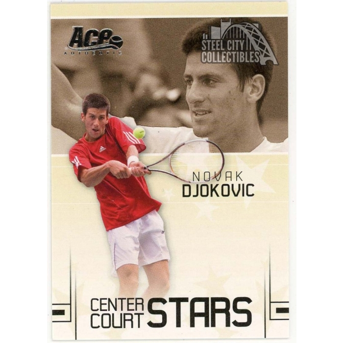 Novak Djokovic 2006 Ace Authentic Center Court Stars Rookie Card
