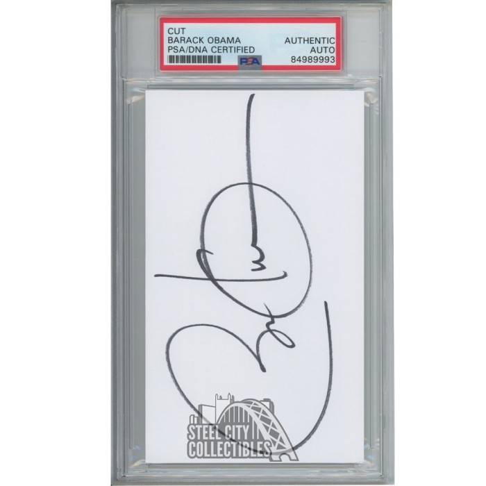 Barack Obama Autographed Slabbed Cut- PSA/DNA 84989993 | Steel City ...