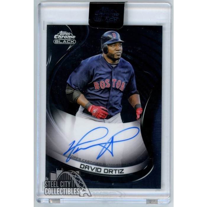 David Ortiz 2022 Topps Chrome Black Autograph Card #CBA-DO | Steel