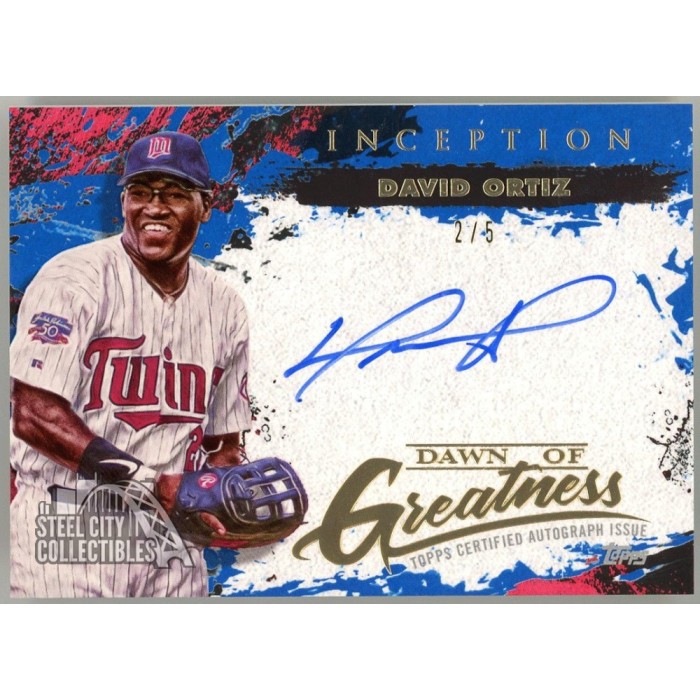 David Ortiz 2021 Topps Inception Dawn Of Greatness Autograph Card