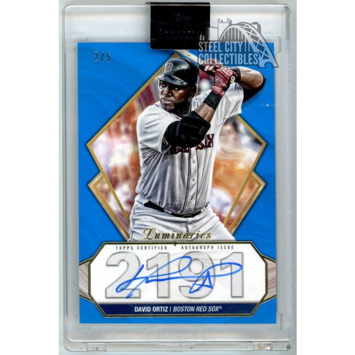 David Ortiz 2022 Topps Luminaries Hit Kings Blue Autograph Card