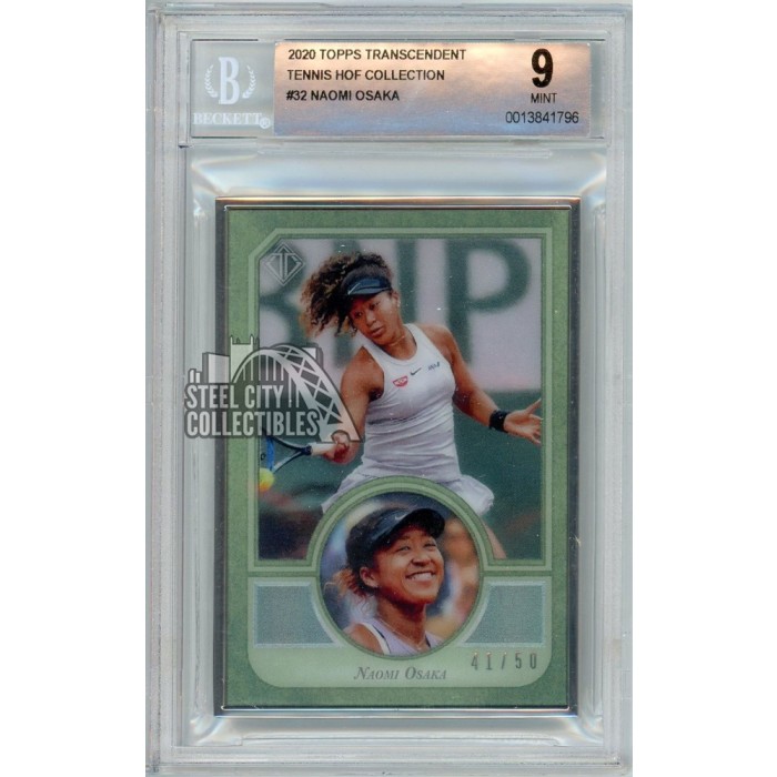 Naomi Osaka 2020 Topps Transcendent Tennis HOF Card #32 /50 BGS 9
