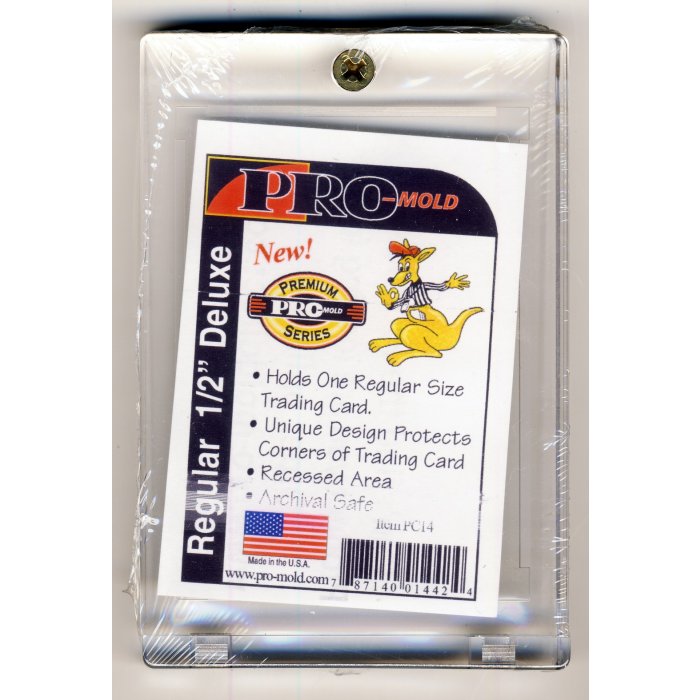 Screw Down Card Holder 5-Pack Pro-Mold Deluxe 1/2 Lucite Card Holders
