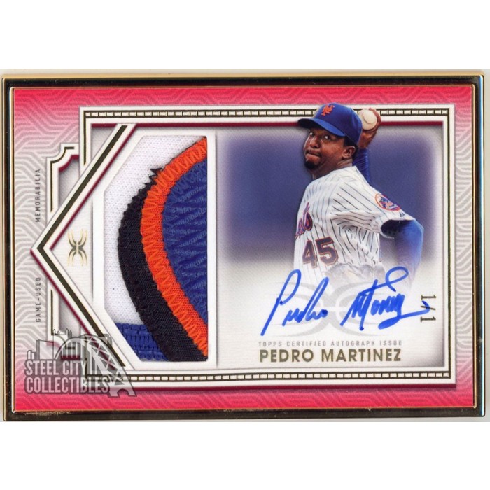 Pma Patch Pedro Martinez 2022 Topps Definitive Framed Red Patch Auto Card #FAC ...