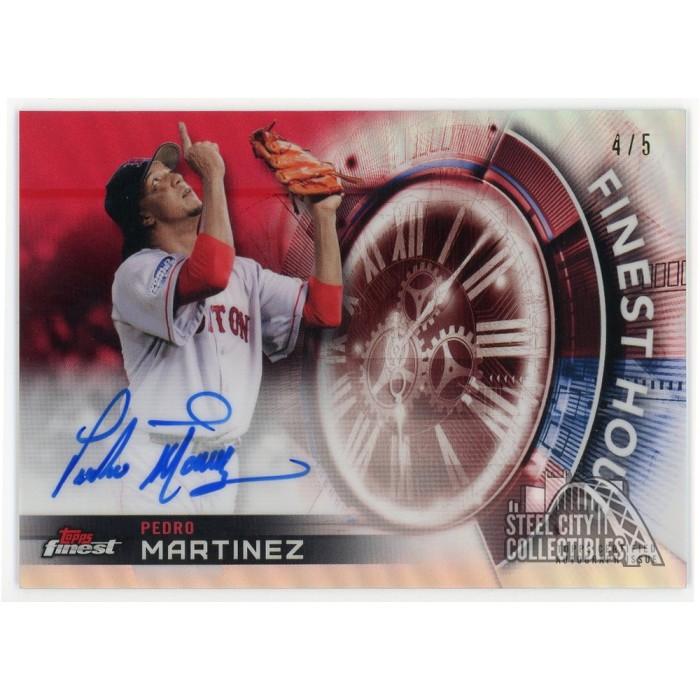 Pedro Martinez 2018 Topps Finest Hour Red Autograph Card
