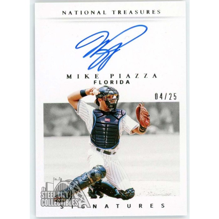 Mike Piazza 2021 Panini National Treasures Autograph Card #RS-MP 4