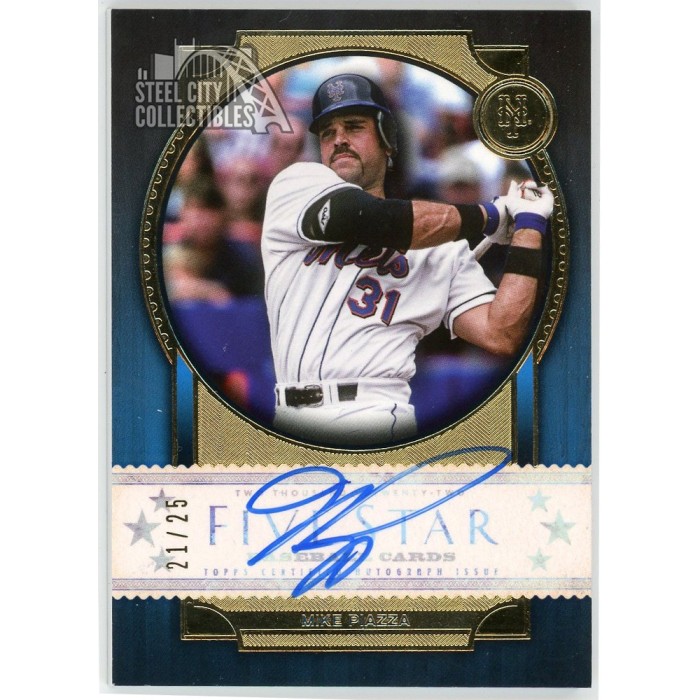 topps Mike Piazza ベースボールカード 直筆サインマイクピアザ Mike Piazza 2022 Topps Five Star Autograph Blue Card #FSA-MP