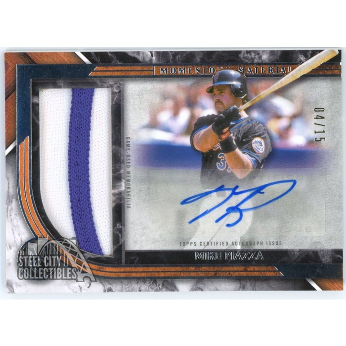Mike Piazza 2022 Topps Museum Collection Patch Autograph Card