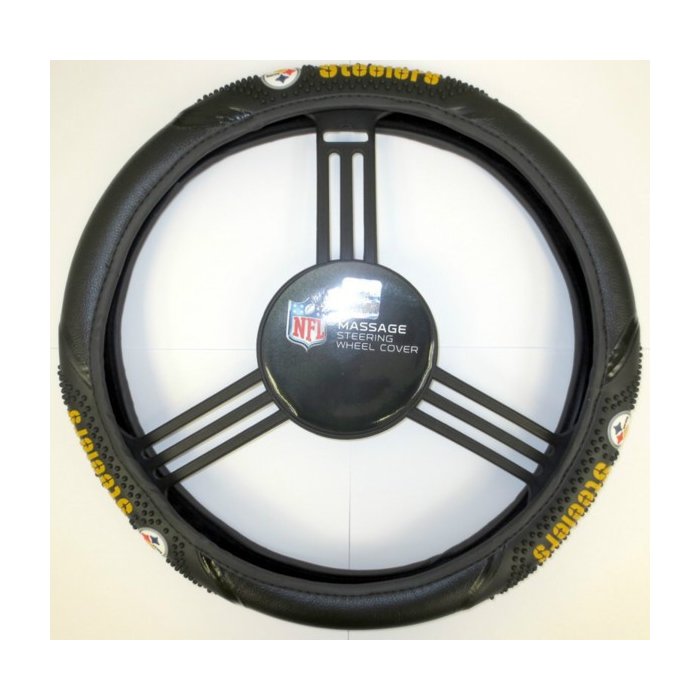 Pittsburgh Steelers NFL Massage Grip Steering Wheel Cover Steel City Collectibles