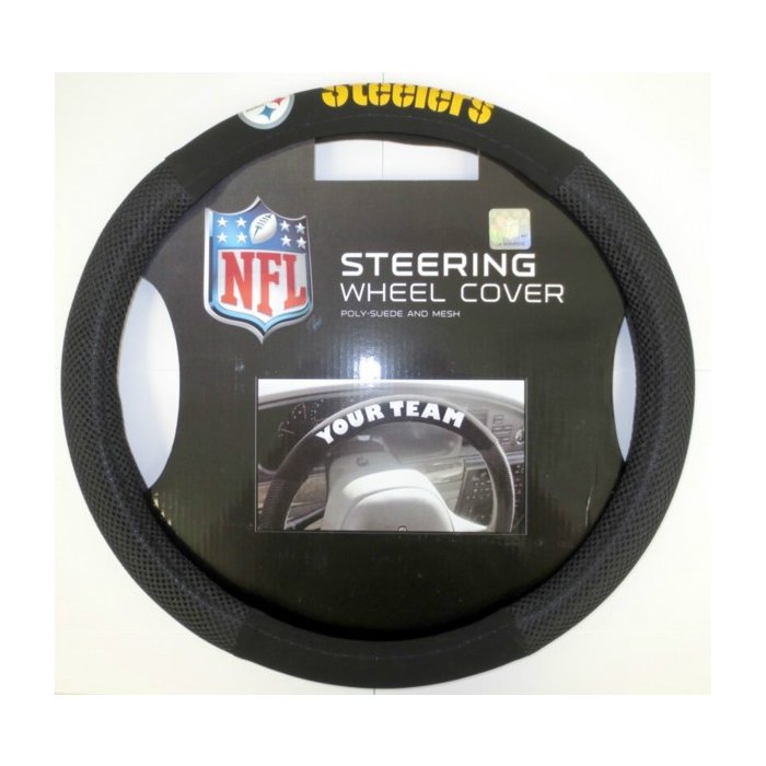 Pittsburgh Steelers NFL Mesh Steering Wheel Cover Steel City Collectibles