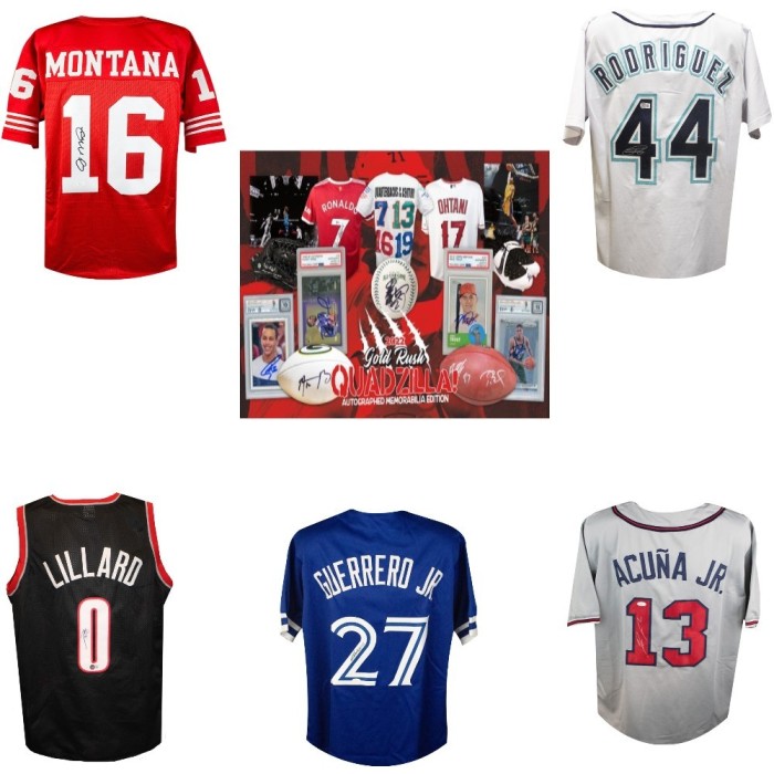 2022 Gold Rush Quadzilla Autographed Memorabilia Box Random Hit Group