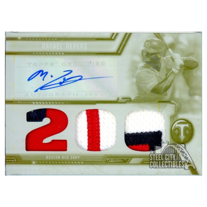 Rafael Devers 2020 Topps Triple Threads White Whale Autograph Patch ...