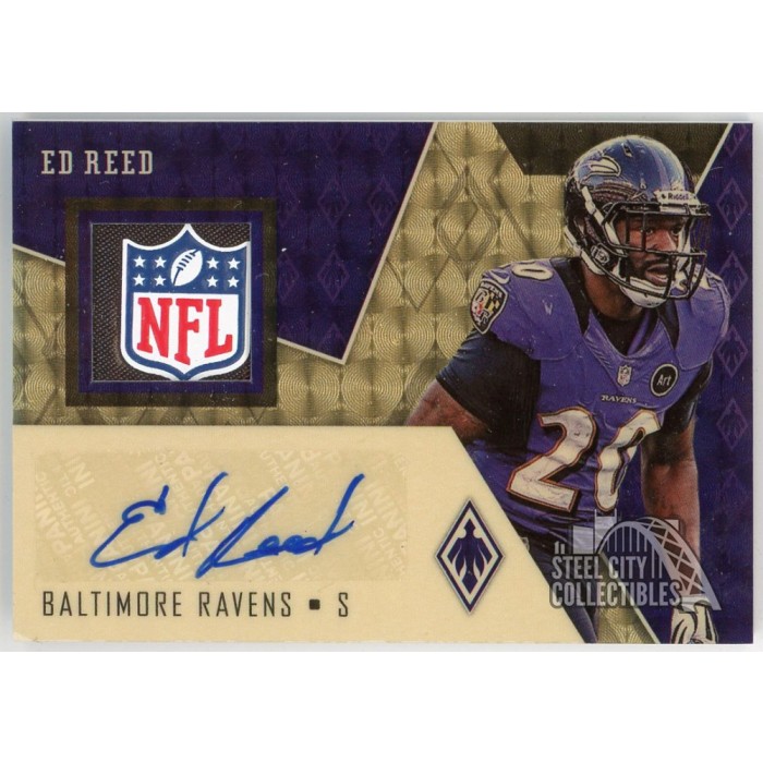 Rex Reed Autograph Ed Reed 2020 Panini Phoenix NFL Shield Logo Tag Patch Autograph Card # ...