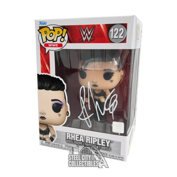 Rhea Ripley Autographed WWE Funko Pop - Fanatics (White Ink