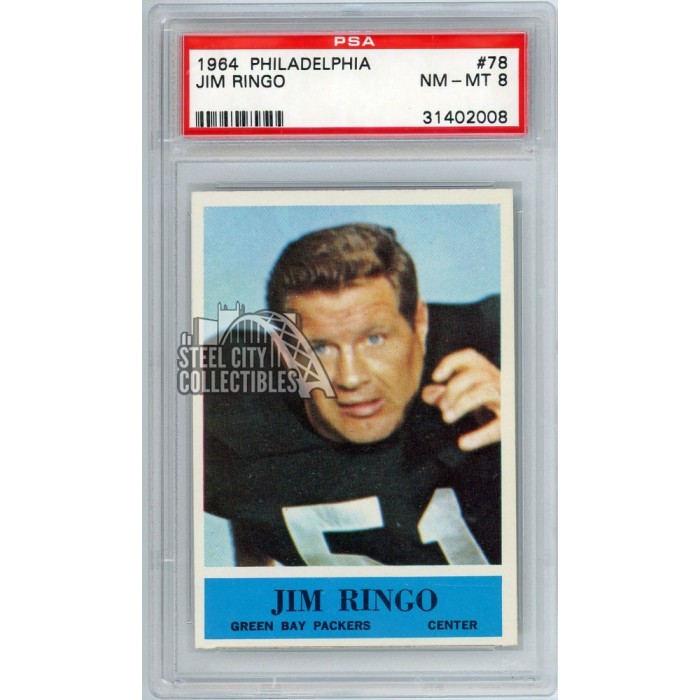 Jim Ringo 1964 Philadelphia Football Card #78 PSA 8 | Steel City ...