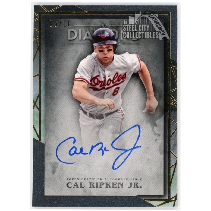 Cal Ripken Jr. 2022 Topps Diamond Icons Black Autograph Card