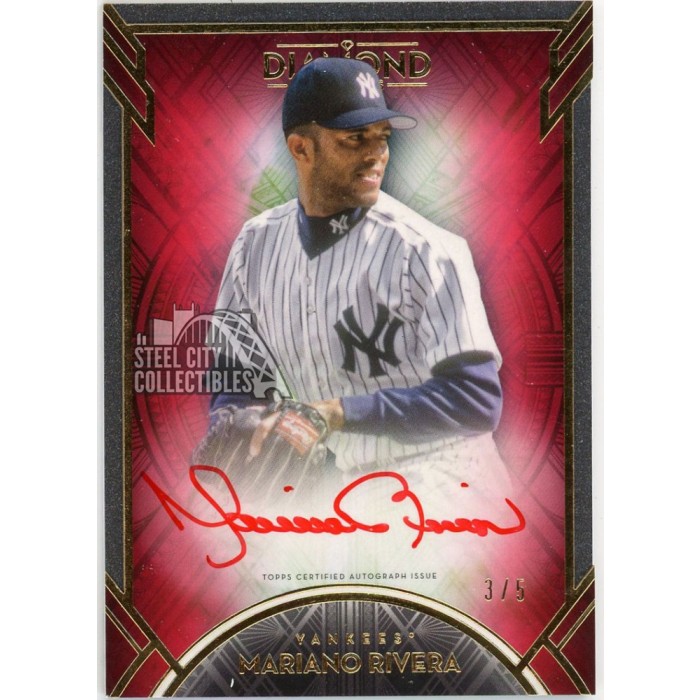 Mariano Rivera 2021 Topps Diamond Icons Red Ink Autograph Mariano Rivera 2021 Topps Diamond Icons Red Ink Autograph