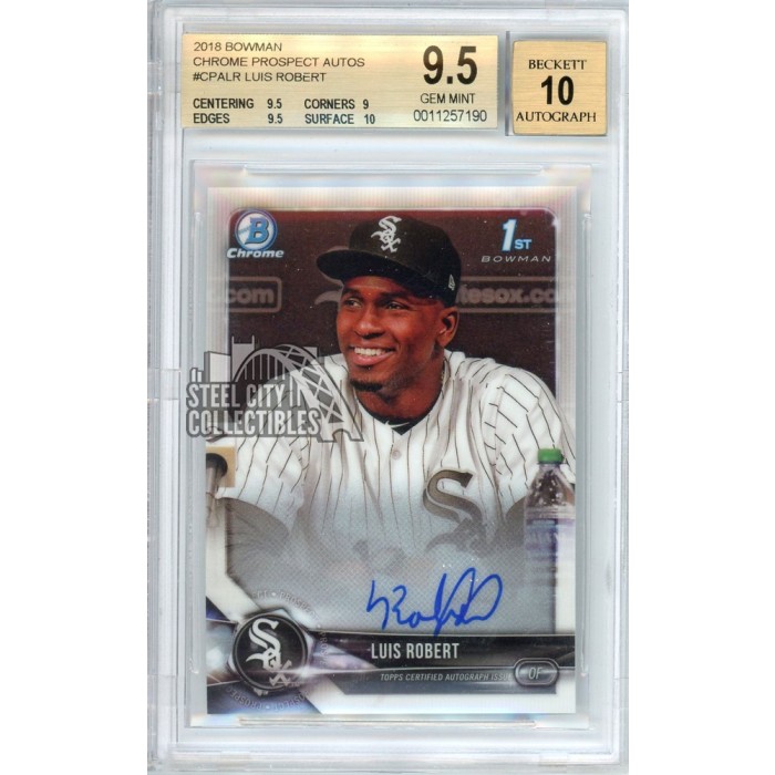 Luis Robert 2018 Bowman Chrome 1st Autograph Card #CPA-LR BGS 9.5