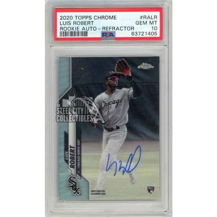Luis Robert 2020 Topps Chrome Refractor Rookie Autograph Card #RA