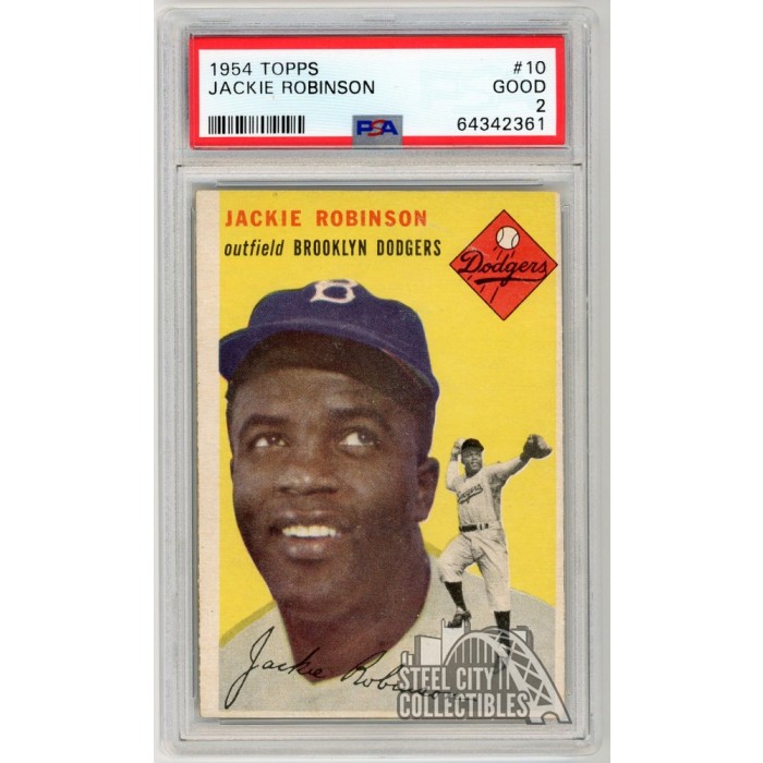 Jackie Robinson 1954 Topps Card #10 PSA 2 Good | Steel City