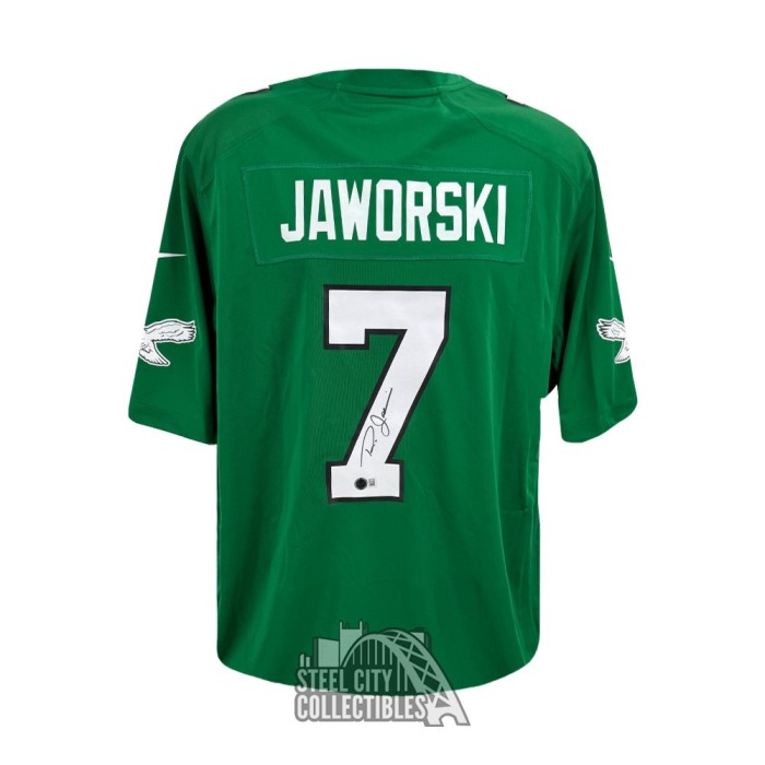 thumbnail image 2 of Ron Jaworski Philadelphia Eagles Jersey - Green, Custom Sewn Stitched, S-5XL 2 of 5
