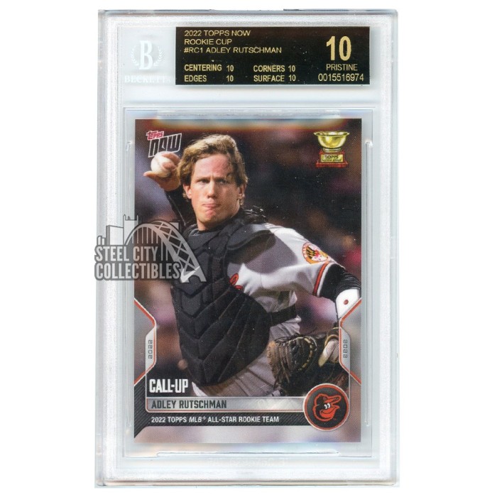 Adley Rutschman 2022 Topps Now Rookie Card #RC-1 BGS 10
