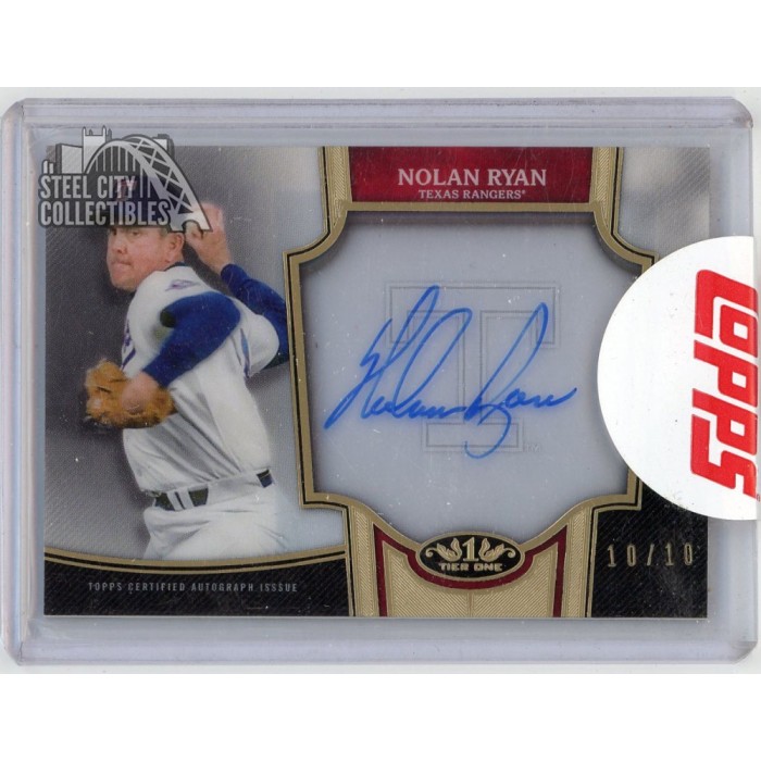 Nolan Ryan 2020 Topps Tier One Clear One Autograph Card #C1A-NR 10