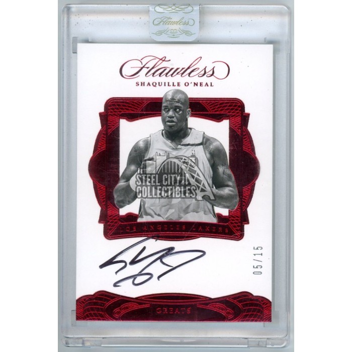 Shaquille O'Neal 2016-17 Panini Flawless Greats Ruby Autograph
