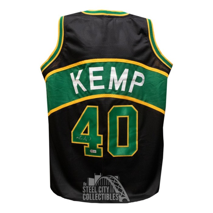 Autographed/Signed Shawn Kemp Seattle Green Basketball Jersey JSA COA at  's Sports Collectibles Store