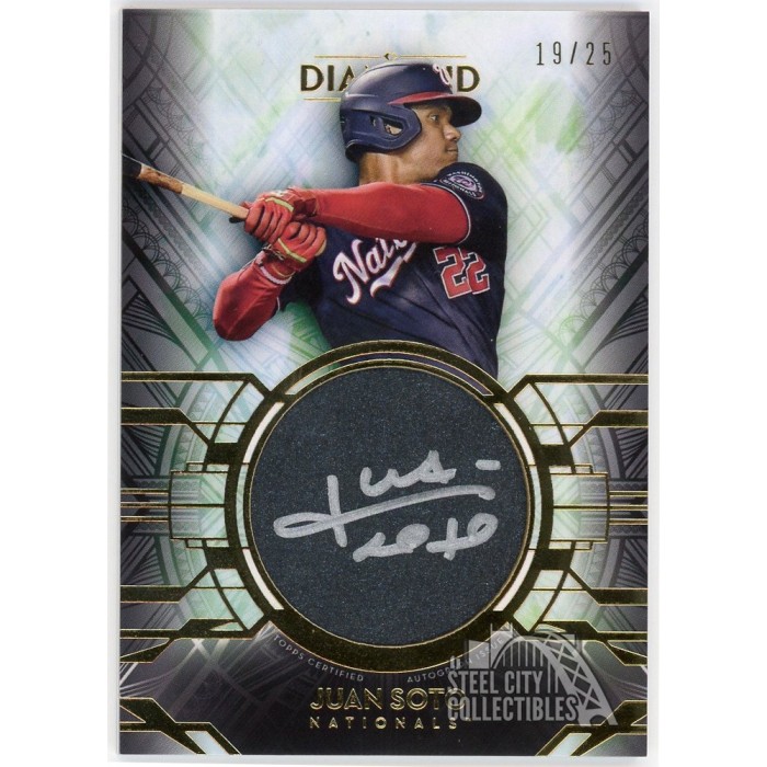Juan Soto 2021 Topps Diamond Icons Silver Ink Autograph Card