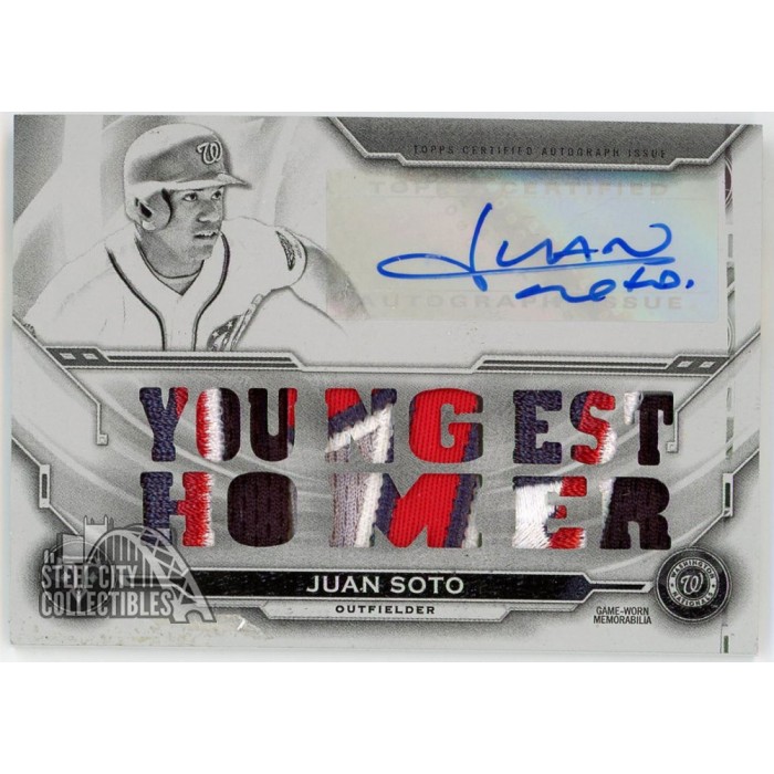Juan Soto 2019 Topps Triple Threads Patch Autograph White Whale ...