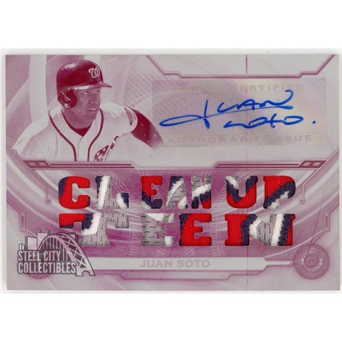 Juan Soto 2019 Topps Triple Threads Patch Autograph White Whale ...