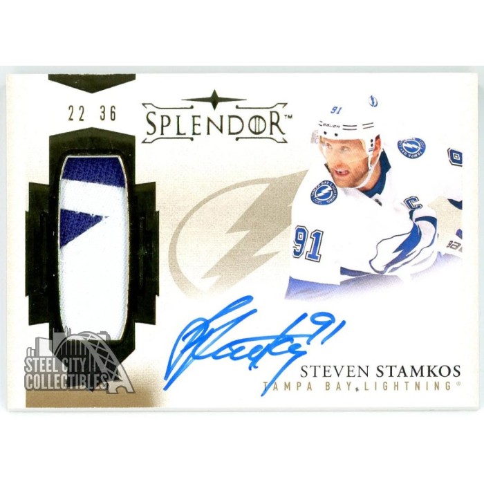 Steven Stamkos 2018-19 Upper Deck Splendor Patch Autograph Card #S