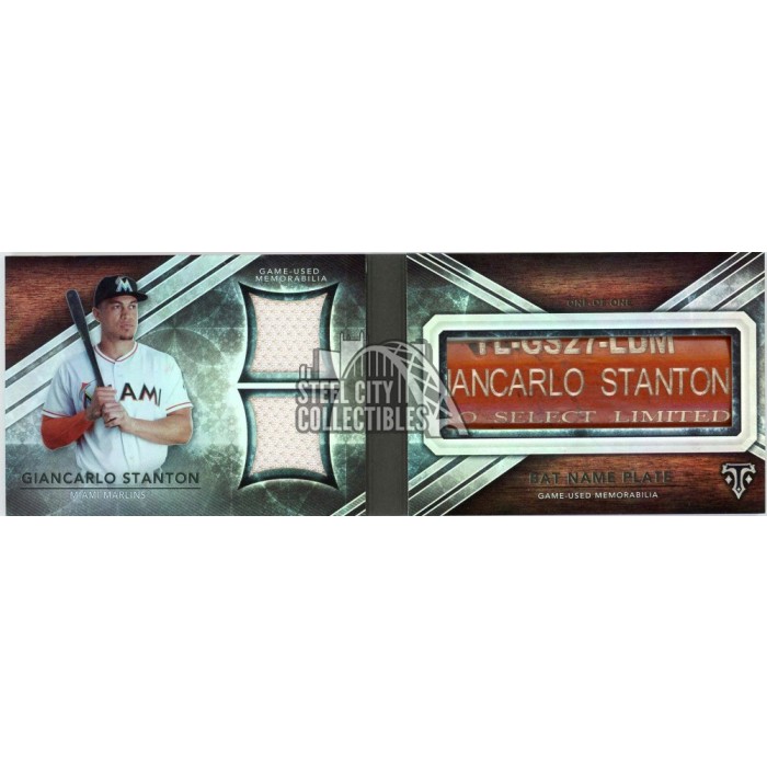 Giancarlo Stanton 2015 Topps Triple Threads Bat Barrel Nameplate