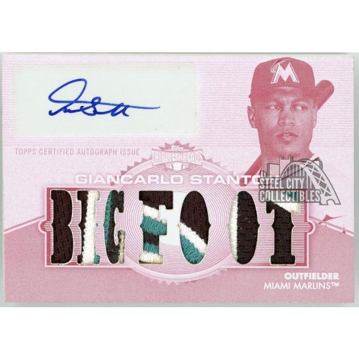 Giancarlo Stanton 2012 Topps Triple Threads White Whale Printing Plate ...