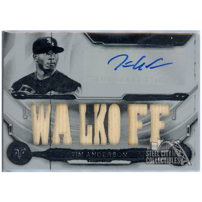 Tim Anderson 2019 Topps Triple Threads White Whale Autograph Relic ...