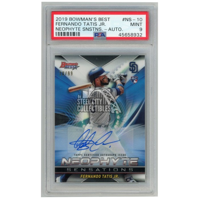 Fernando Tatis Jr. 2019 Bowman's Best Neophyte Sensations Rookie