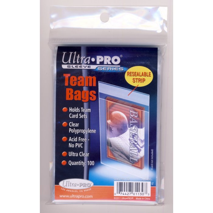 Ultra Pro Resealable Team Bags Pack of 100 Steel City Collectibles