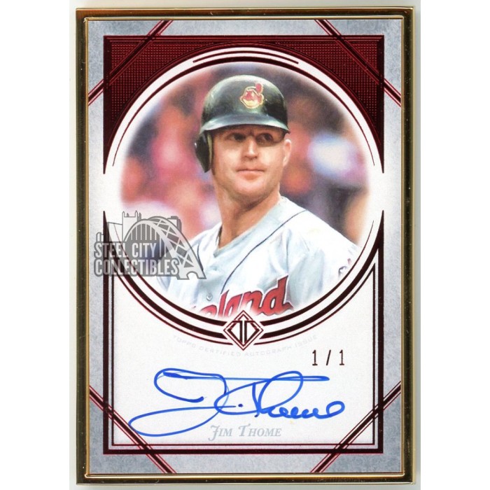 Jim Thome 2018 Topps Transcendent Red Autograph Card #TCA-JT 1/1