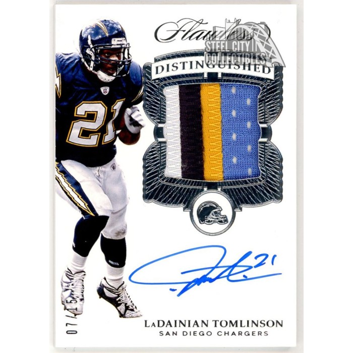 LaDainian Tomlinson 2017 Panini Flawless Distinguished Patch Auto