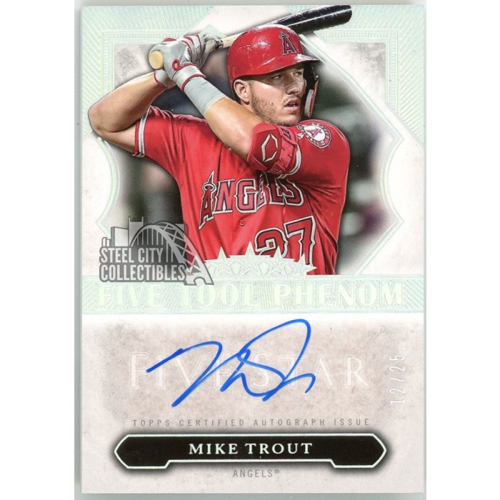 Mike Trout 2020 Topps Five Star Five Tool Phenom Autograph Card