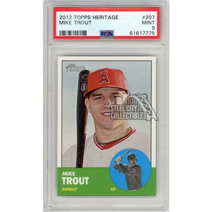 Mike Trout 2012 Topps Heritage Card #207 PSA 9 | Steel City