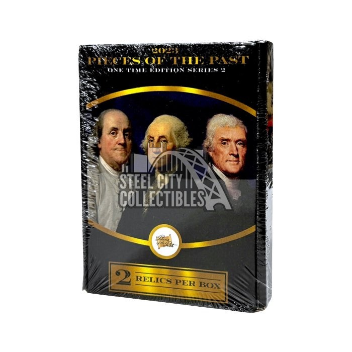 thumbnail image 2 of 2024 Pieces Of The Past One Time Series 1 Factory Sealed Box – 2 Cards Featuring Lincoln & Washington History 2 of 6