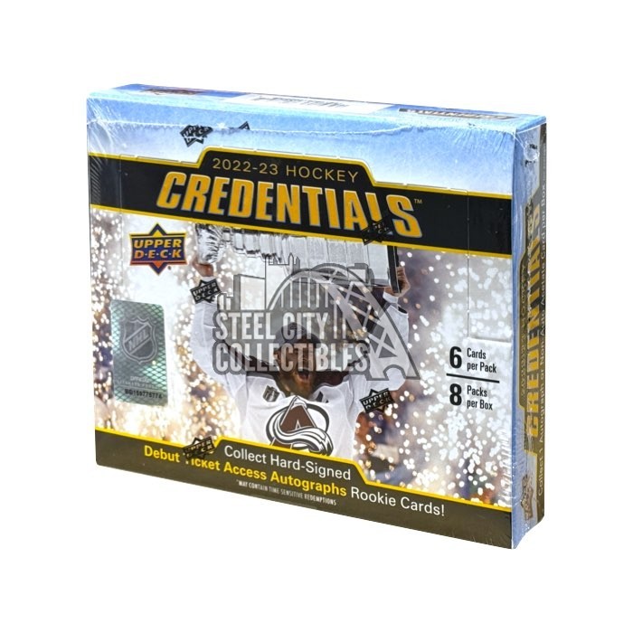2022-23 Upper Deck Credentials Hockey Hobby Box | Steel City