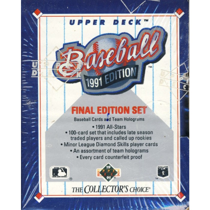 1991 Upper Deck Final Edition Baseball Factory Set Steel City