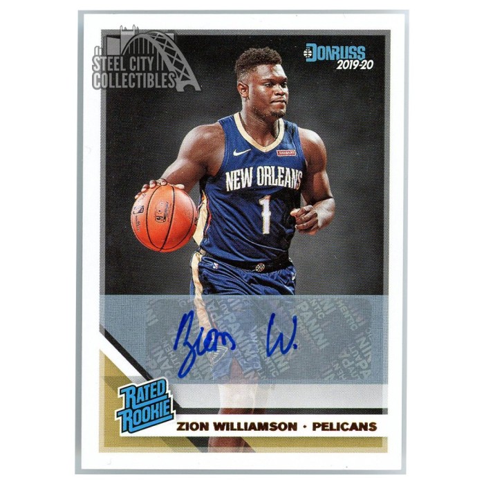 Zion Williamson 2019-20 Panini Donruss Rated Rookie