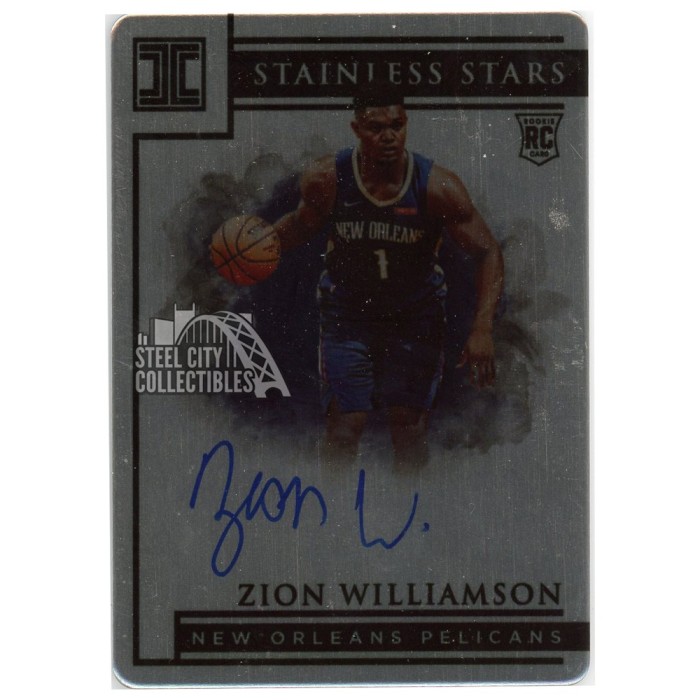 2019セレクト ザイオンウィリアムソン シルバープリズムルーキーカードPSA9 Zion Williamson 2019-20 Panini Impeccable Stainless Stars