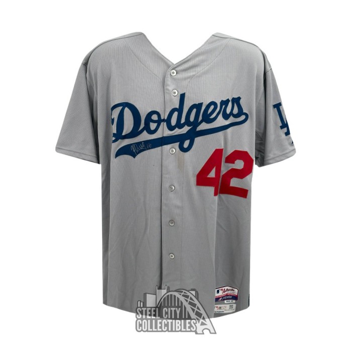 Yasiel Puig Autographed Game Used Los Angeles Dodgers Jackie